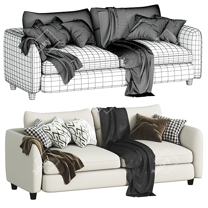 Lounge Deep Sofa: Versatile and Stylish 3D model image 3
