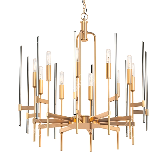 Elegant Chestnut Bronze Pendant Light 3D model image 1