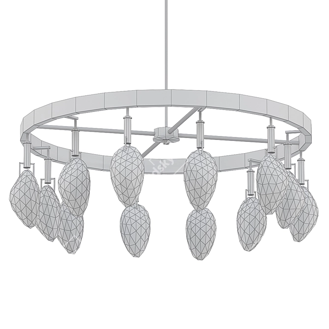 Ethereal Sand Coal LED Chandelier 3D model image 2