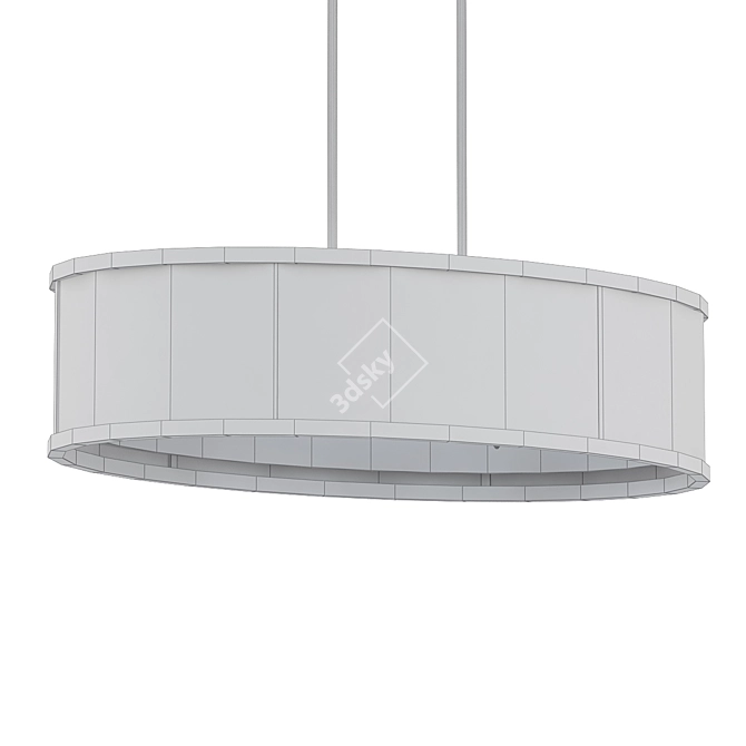 Elegant Grado Gold Pendant Light 3D model image 2