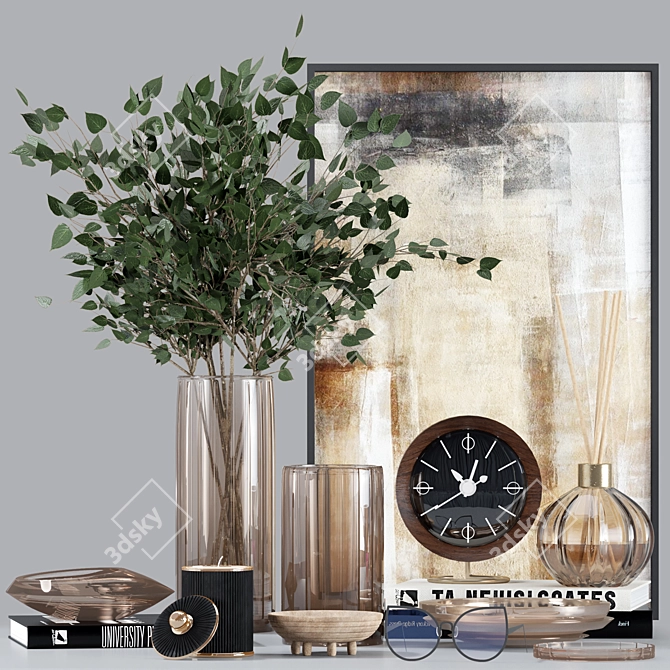 Elegant A4 Decor Set 3D model image 1