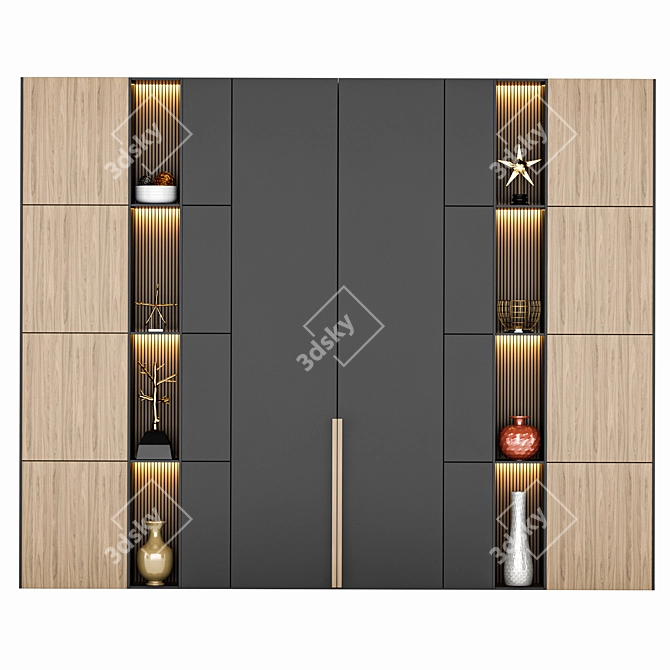 SpaceMaster Wardrobe 370x300x40cm 3D model image 1