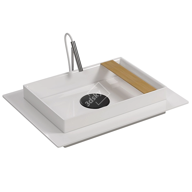 Wild 800 Designer Washbasin: Modern Style 3D model image 1