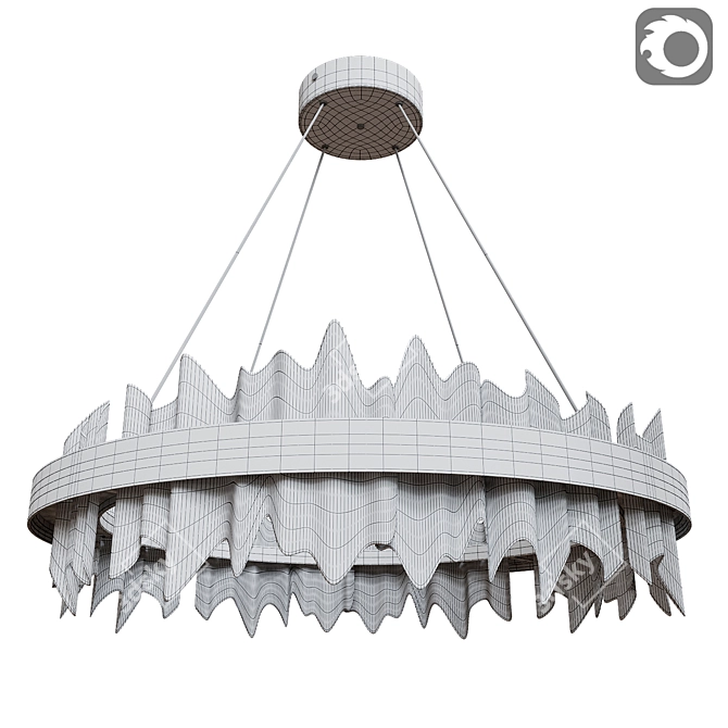 Empire Black Kronan Chandelier 3D model image 3