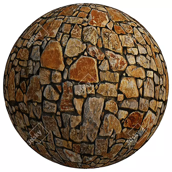 Stone Wall Texture Pack | 4K Seamless 3D model image 2