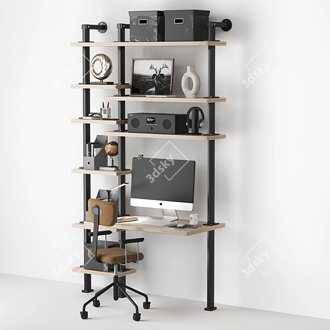 Elegant Work Table - Stylish Decor 3D model image 1