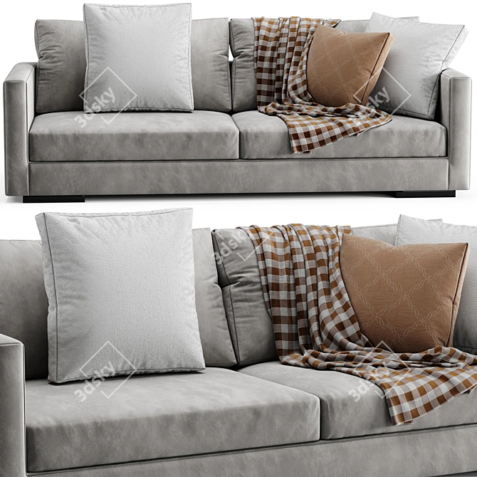 Sleek and Stylish Flexform Sofa 3D model image 1
