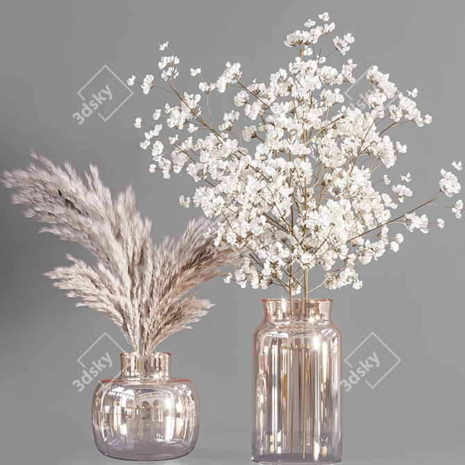 Pampass Bouquet: Elegant Floral Arrangement 3D model image 3