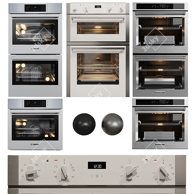 Premium Built-In Ovens by Bosch, Neff & Kitchenaid 3D model image 2