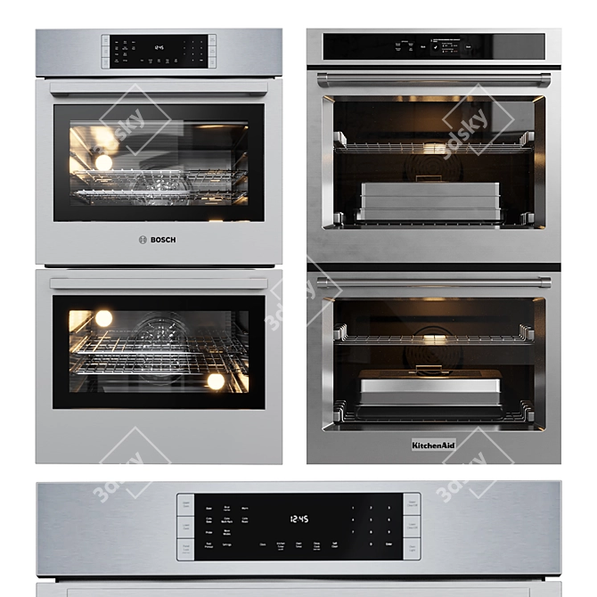 Premium Built-In Ovens by Bosch, Neff & Kitchenaid 3D model image 3