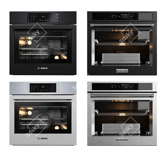 Premium Built-In Ovens by Bosch, Neff & Kitchenaid 3D model image 5