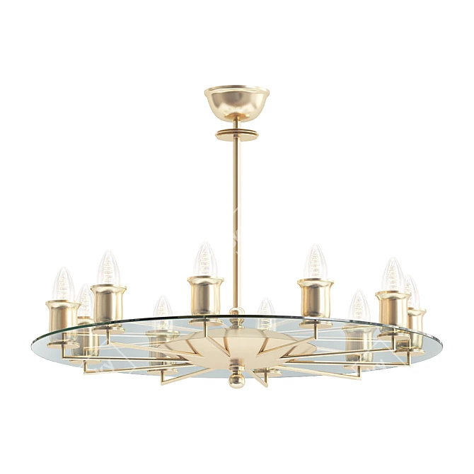 Elegant Vintage Italian Chandelier 3D model image 1