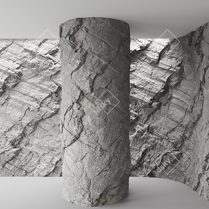 Seamless Rock Cliff Textures 3D model image 3