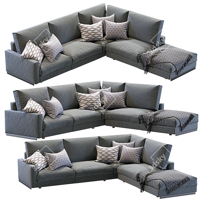 Arflex Rendezvous Sofa: Contemporary Elegance in Every Detail 3D model image 3