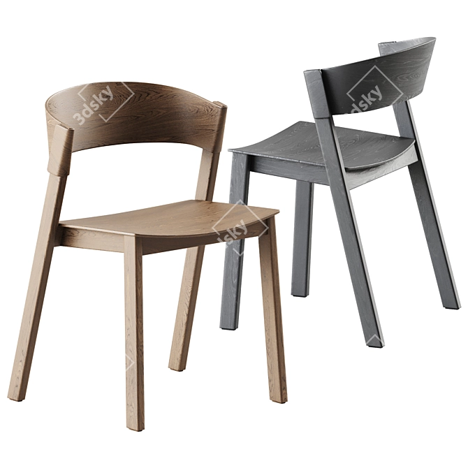 Muuto Wooden Cover Side Chair 3D model image 1