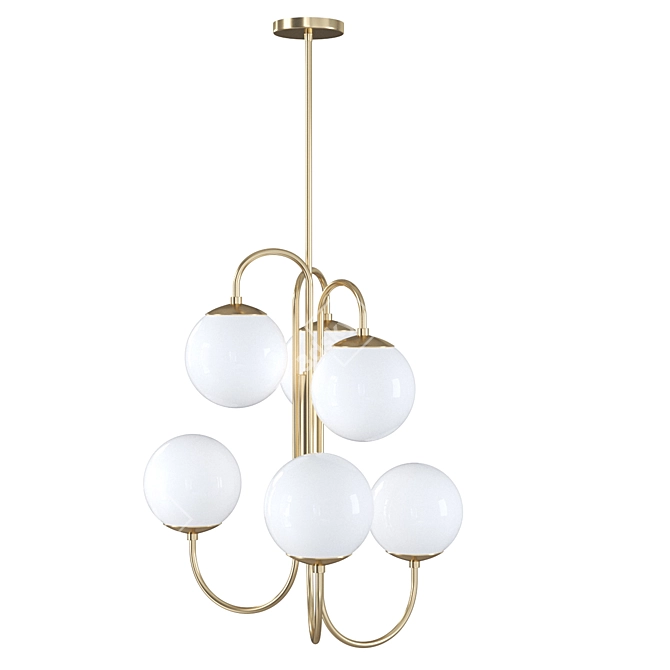 Sleek Gooseneck Lighting Fixture 3D model image 1