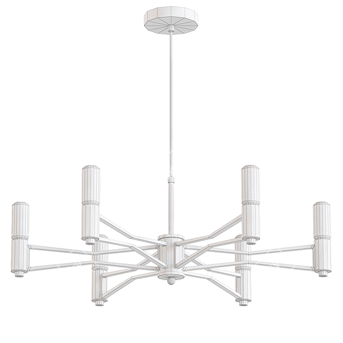 Elegant Droplet Chandelier: Illuminate in Style! 3D model image 2