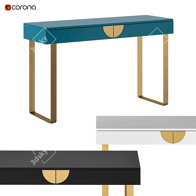 Sleek Glinda Console Table 3D model image 1