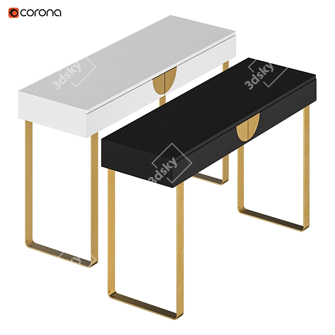 Sleek Glinda Console Table 3D model image 2