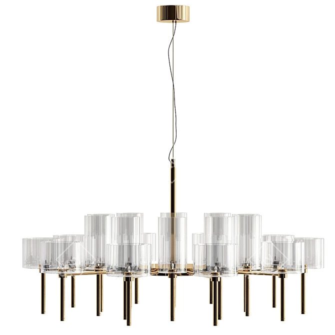 Spillray Chandelier: Elegant Lighting Solution 3D model image 1