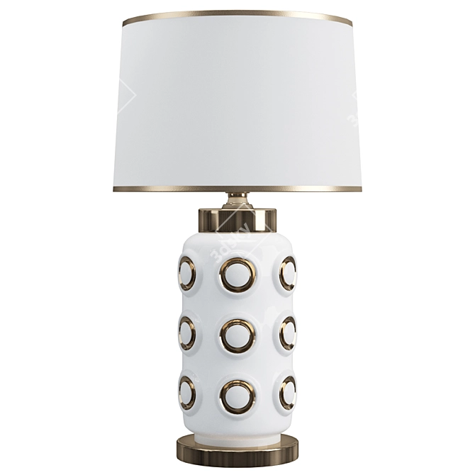 Golden Dots Ceramic Table Lamp 3D model image 1