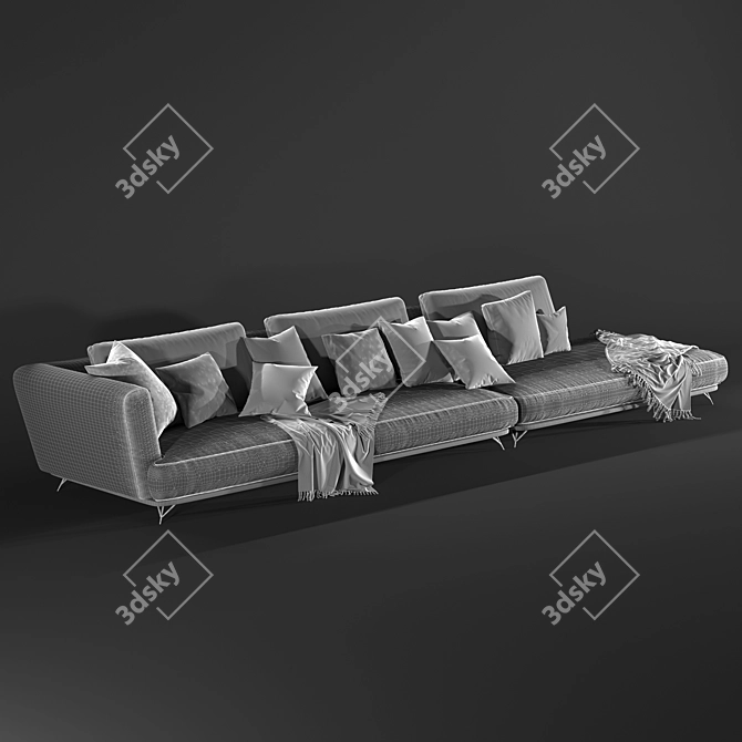 Elegant Ditre Italia Lennox Sofa 3D model image 6