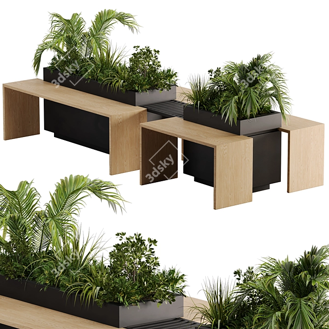 Nature's Oasis: Outdoor Plant Set 3D model image 2