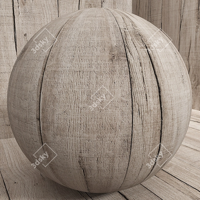 Seamless Oak Wood Set 123 3D model image 2