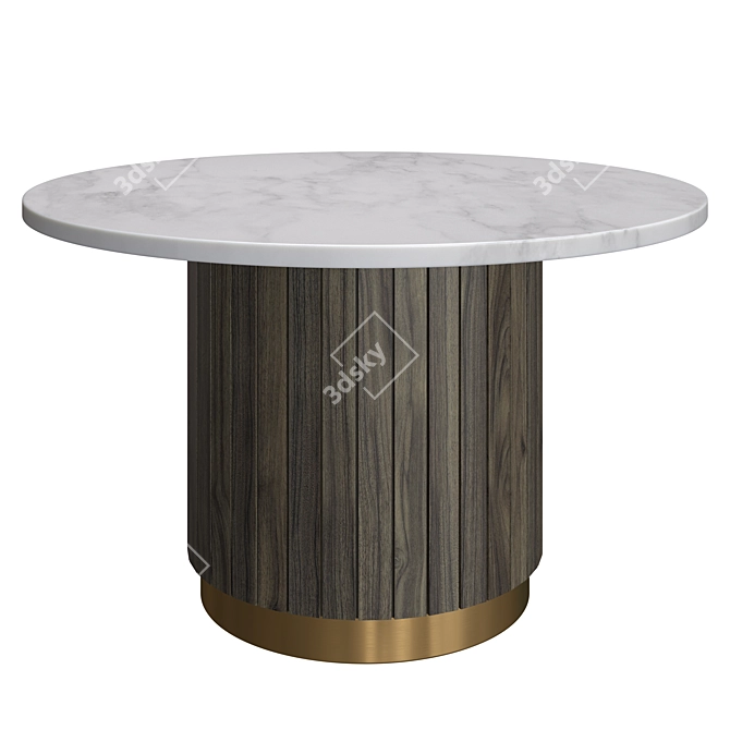 Piano Mango Wood Coffee Table 3D model image 1