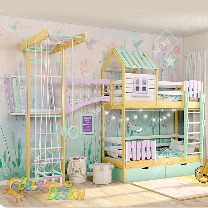 Mediterranean Dream: Om Children's Furniture 3D model image 2