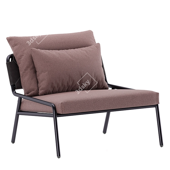 Modern Zoe Armchair: Elegant Comfort 3D model image 1