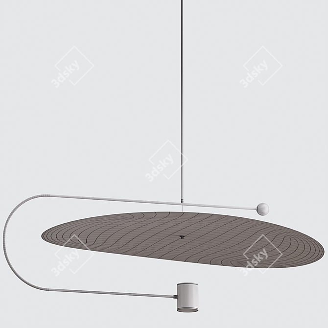 Affordable Hanging Lamp | 90cm Diameter 3D model image 3