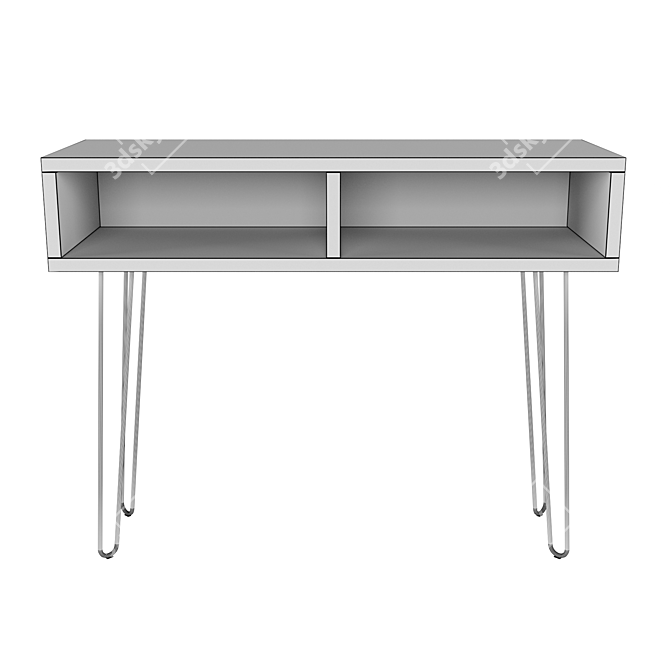 Oak Console Table: Exceptional Quality 3D model image 3