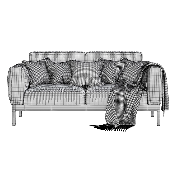 Modern Flexform Romeo Compact Sofa 3D model image 3