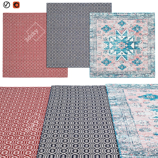 Square Rugs | Elegant and Versatile 3D model image 1