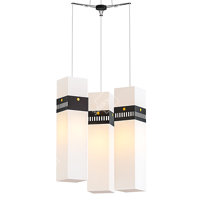 Elegant Italian Suspension Chandelier 3D model image 1