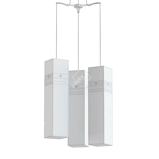 Elegant Italian Suspension Chandelier 3D model image 2