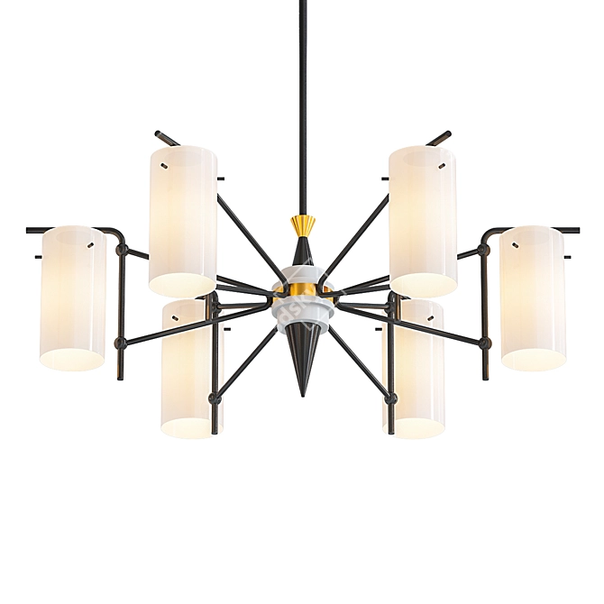 Vintage Stilnovo Chandelier, 1950 3D model image 1