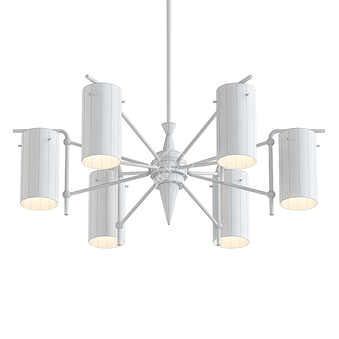 Vintage Stilnovo Chandelier, 1950 3D model image 2