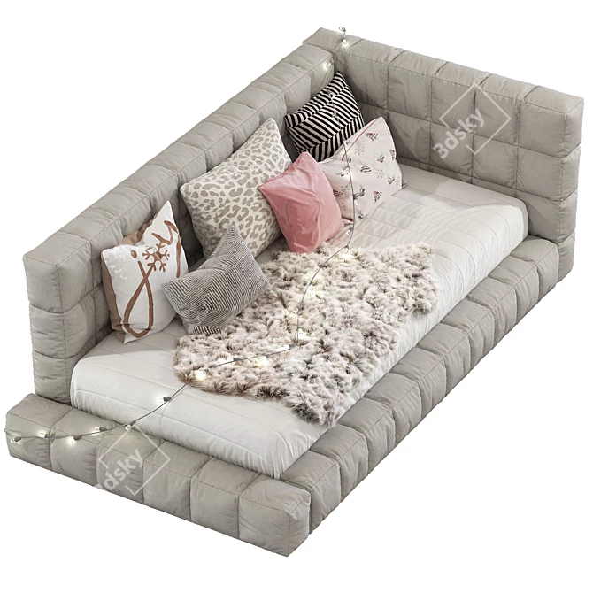Baldwin Lounge Corner Upholstered Bed 3D model image 4