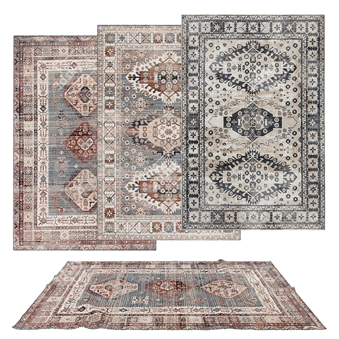 Versatile 3D Rug Set 3D model image 1