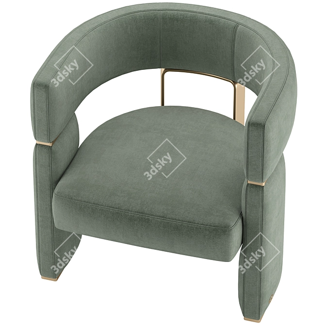 Fendi Casa Margaret: Elegant Armchair for Luxurious Comfort 3D model image 6