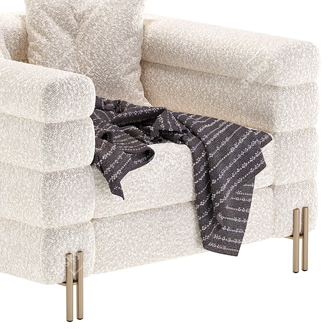 Elegant York Chair Set 3D model image 3