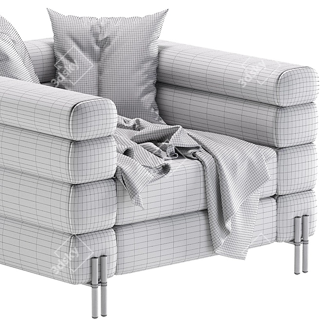 Elegant York Chair Set 3D model image 7