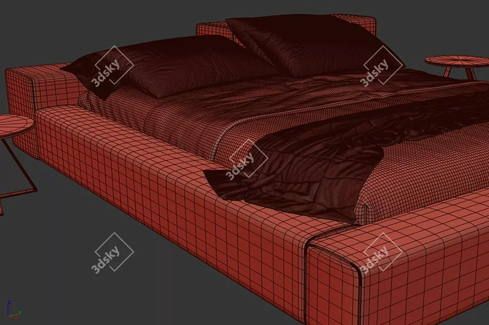 Modern Living Divani Extra Wall Bed 3D model image 7