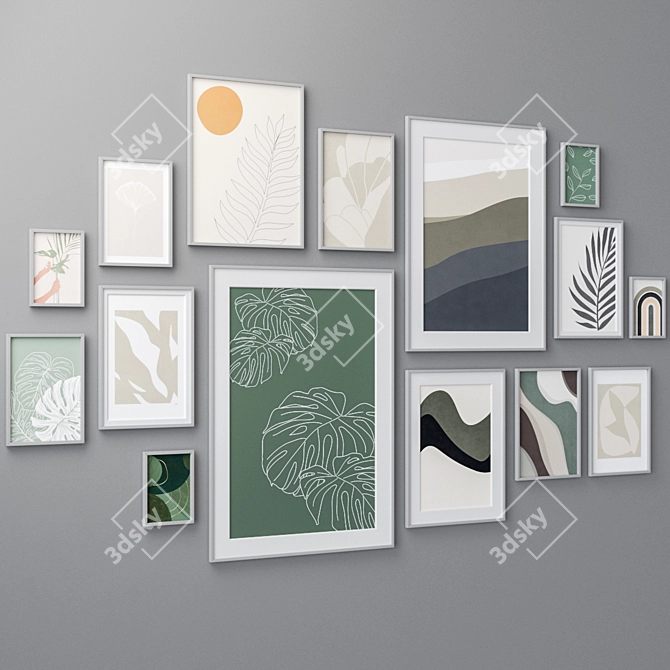 Elegant Wall Art Set: 1629 3D model image 2