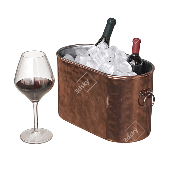 Elegant Istanbul Wine Bucket 3D model image 1