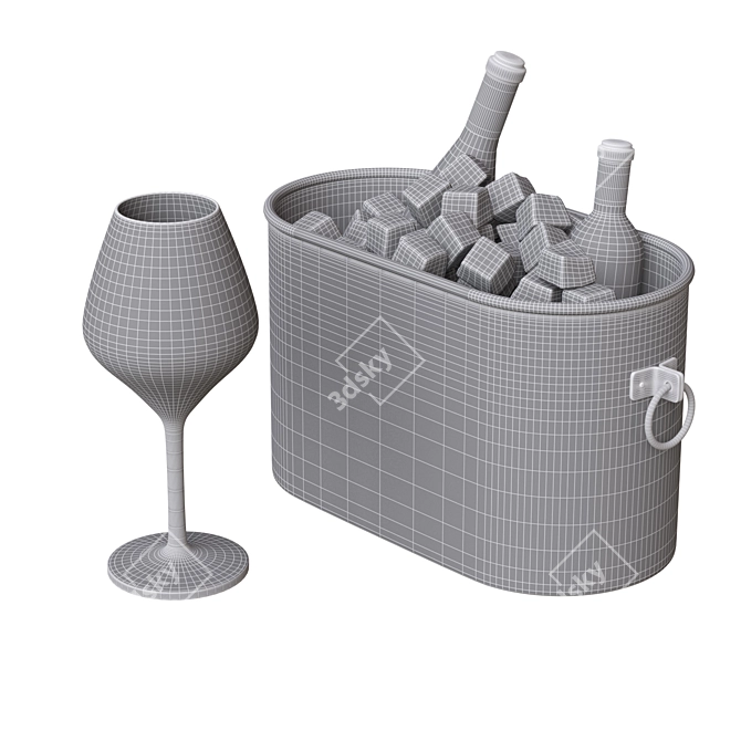 Elegant Istanbul Wine Bucket 3D model image 2