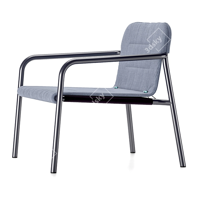 Scandi Stackable Kapa Lounge: Sleek & Stylish 3D model image 3