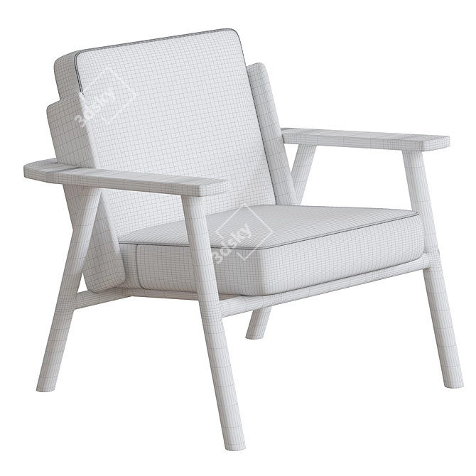 Elegant Lasai Armchair for Ultimate Comfort 3D model image 3